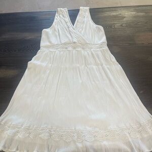 Maurices White Lace Midi Dress